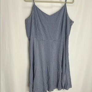 Old Navy Blue Gingham Midi Dress